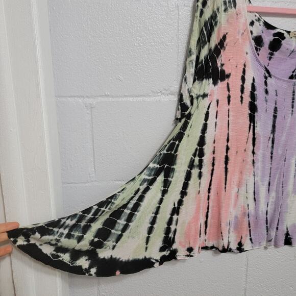 Viscose Scoop Neck Tie Dye Top - Picture 5 of 10